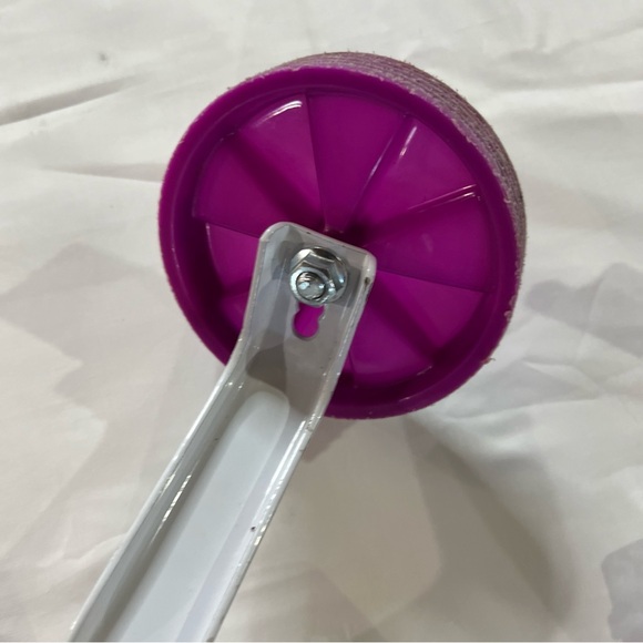 Girls 16 Inch Purple/White Adjustable Bicycle Training Wheels Used - Picture 12 of 16
